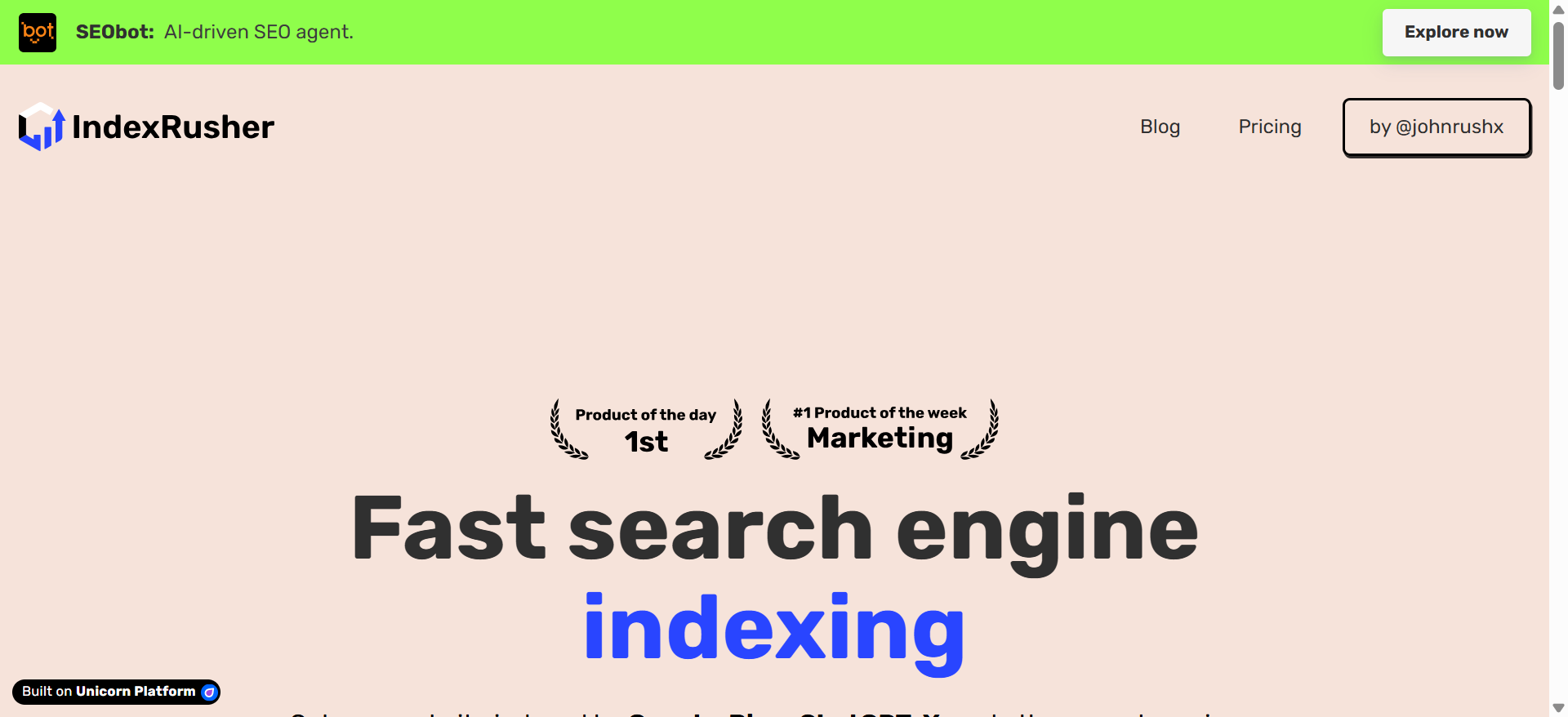 IndexRusher screenshot