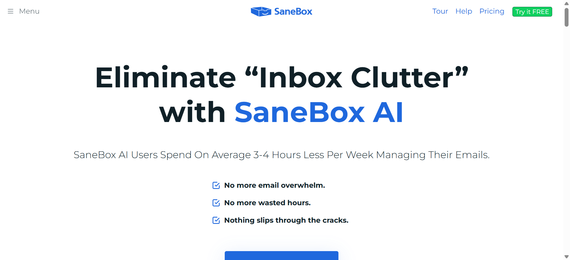 SaneBox screenshot