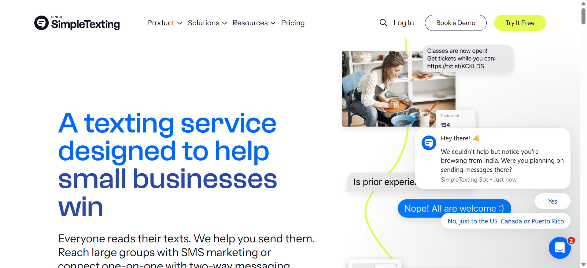 SimpleTexting screenshot